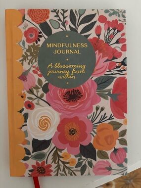 Mindfulness Journal - Floral Pink & Orange Hardcover Notebook